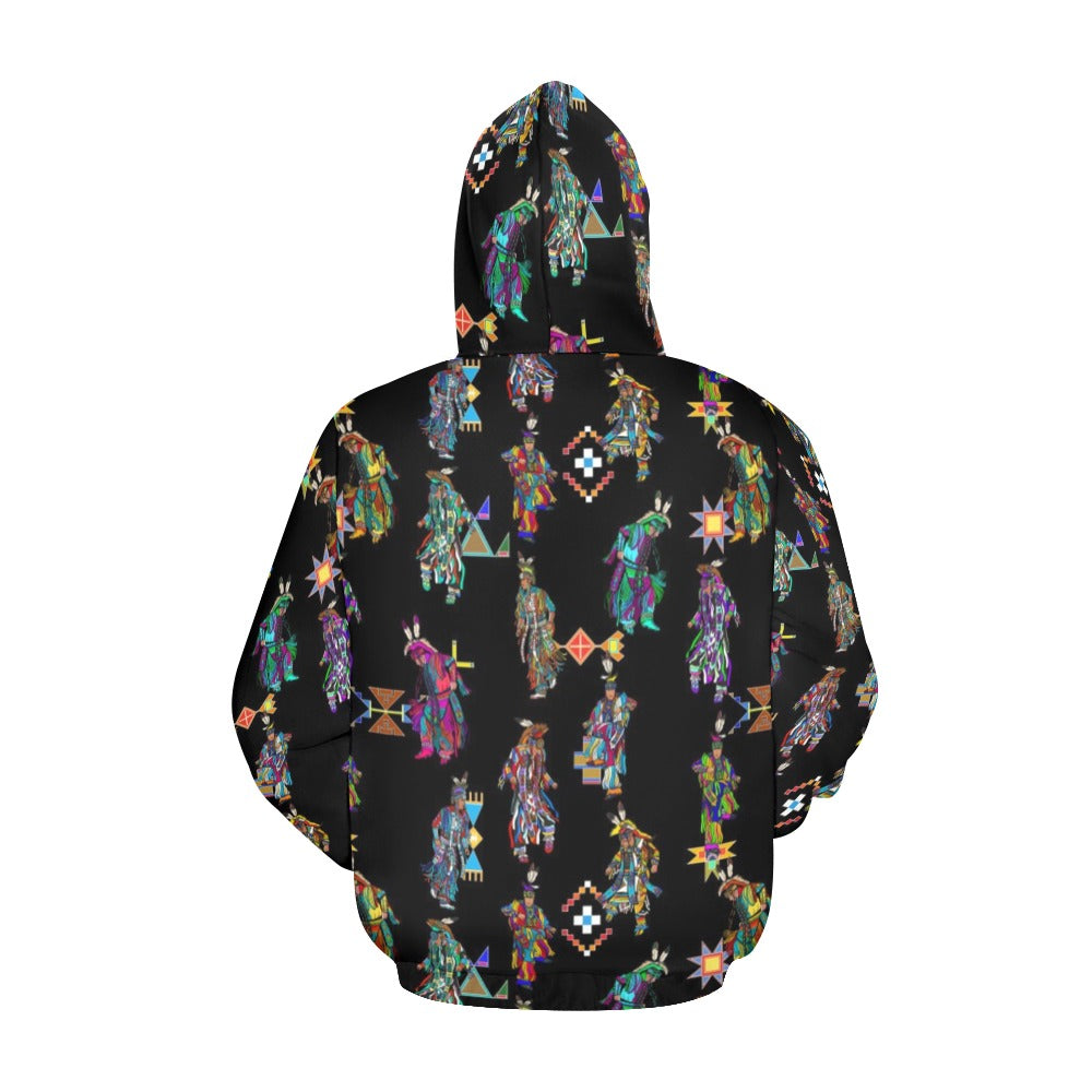 Men's Grass Dancers Black Hoodie for Men