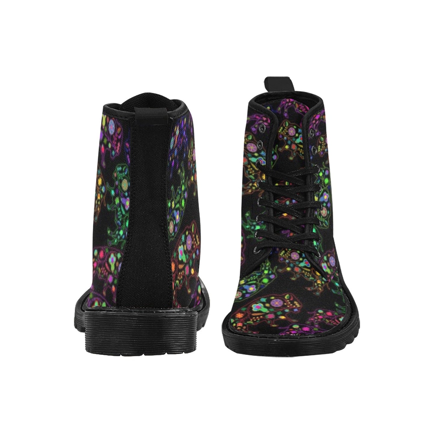 Neon Floral Buffalos Boots