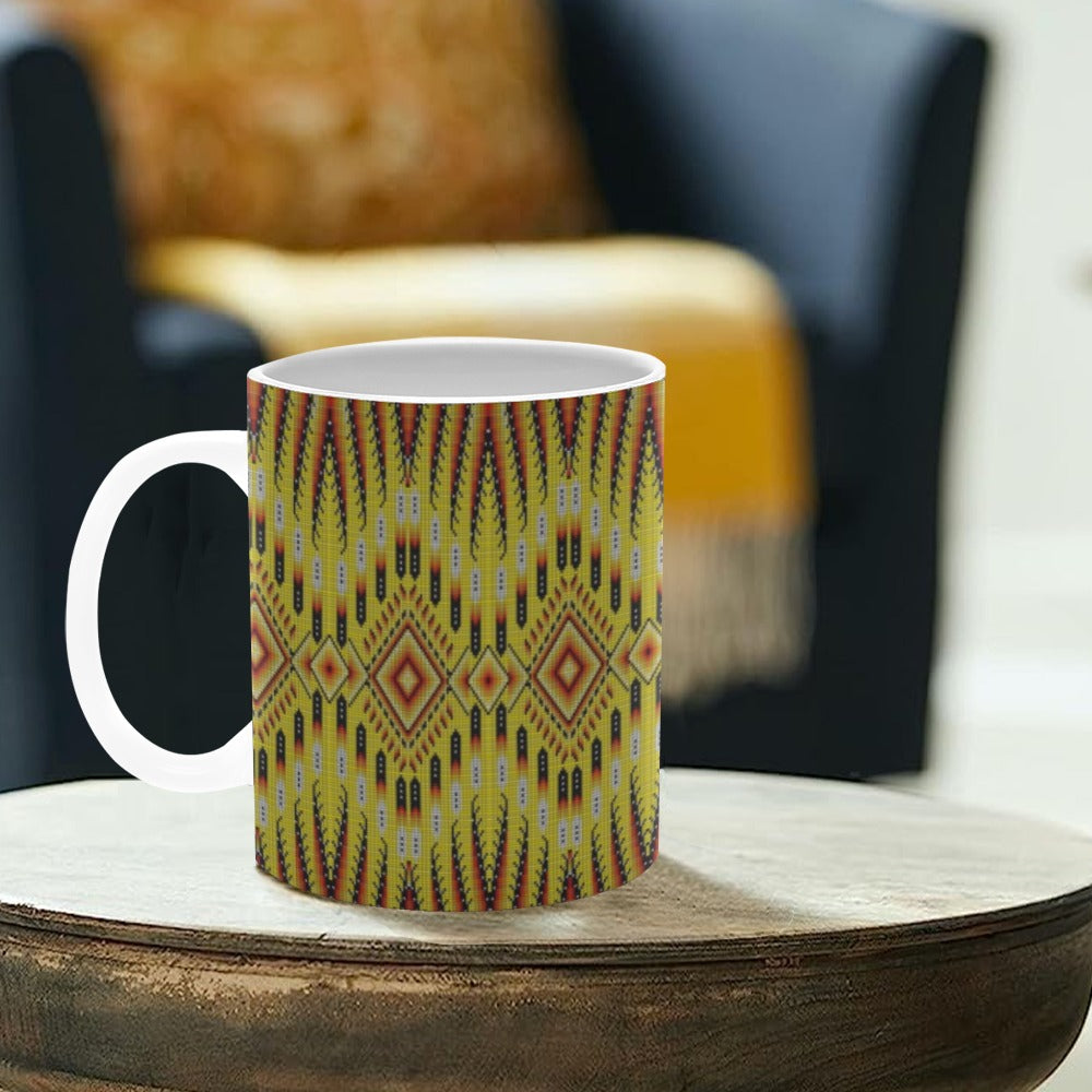 Fire Feather Yellow Mug