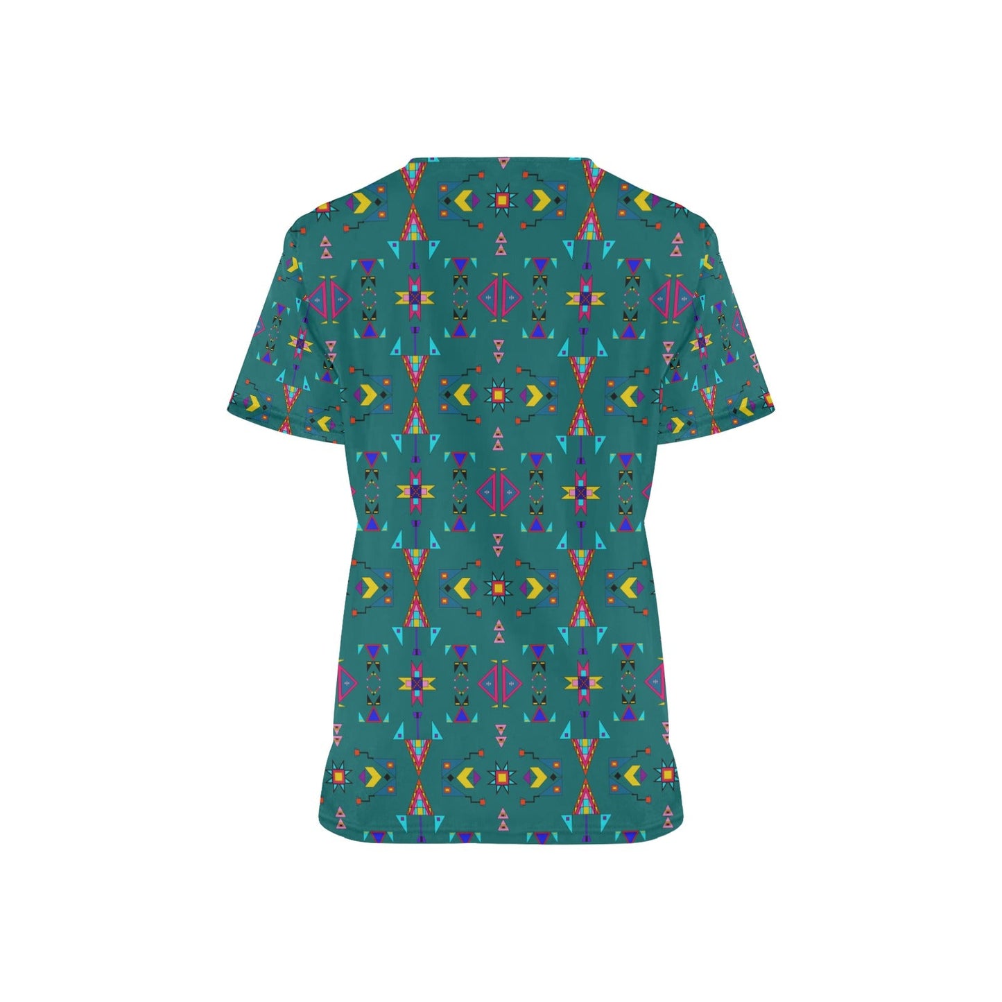 Enemy Territory Teal Scrub Top