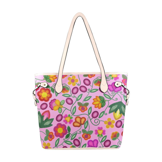 Boreal Bounty Pink Clover Canvas Tote