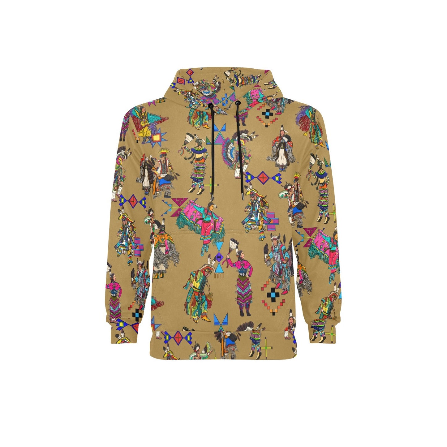 Grand Entry Dancers Earth Men's Long Sleeve Fleece Hoodie