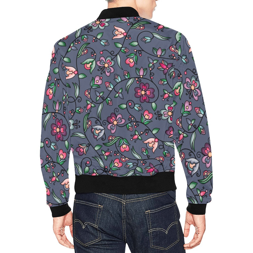 Amber Evening Garland Blue Bomber Jacket for Men