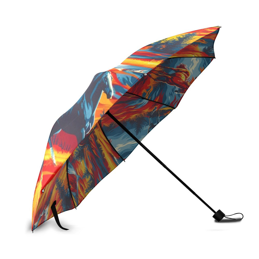 Wild Horses Foldable Umbrella