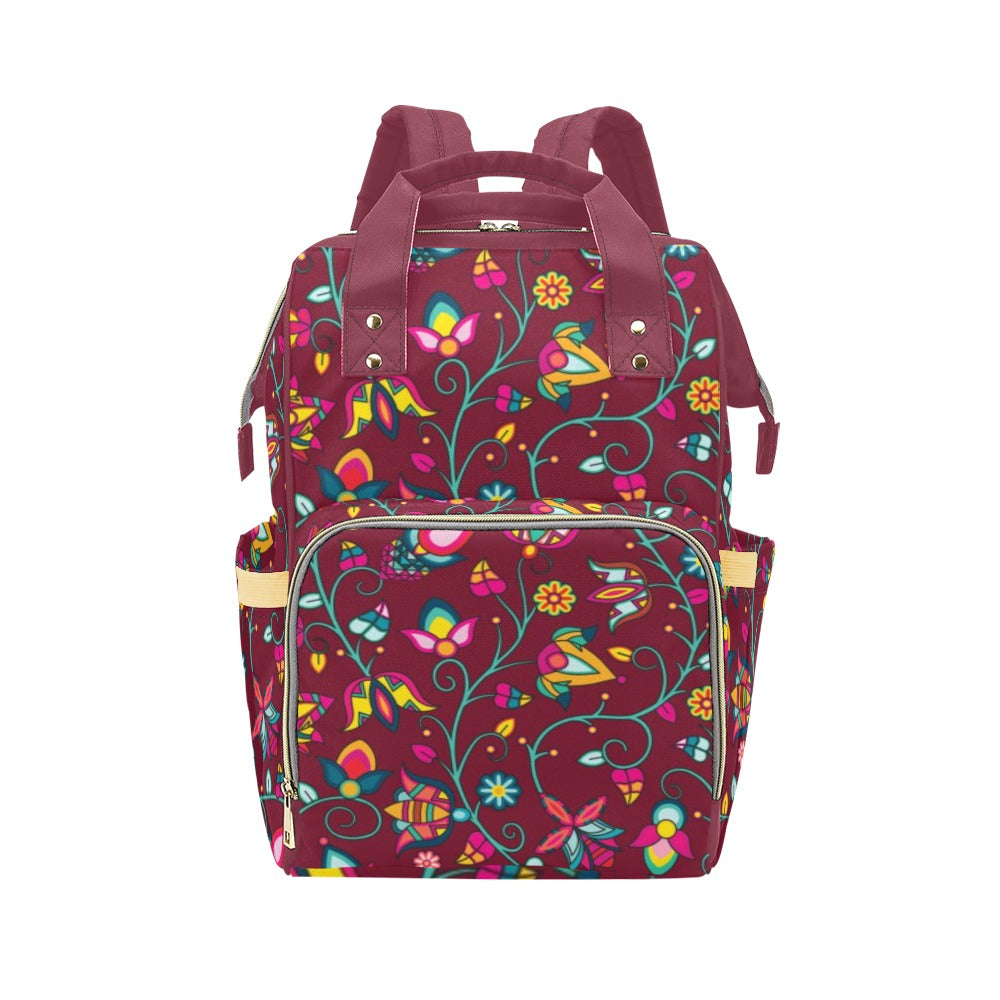 Thorny Path Cranberry Multi-Function Diaper Backpack