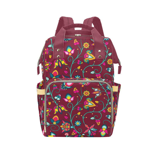 Thorny Path Cranberry Multi-Function Diaper Backpack