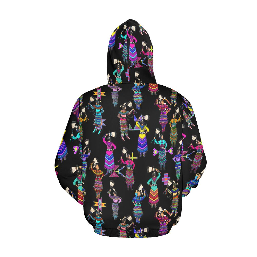 Women's Jingle Dancers Black Hoodie for Men