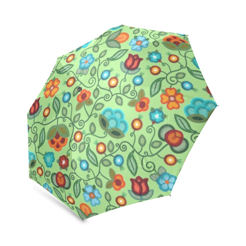 Prairie Fire Petals Sage Foldable Umbrella