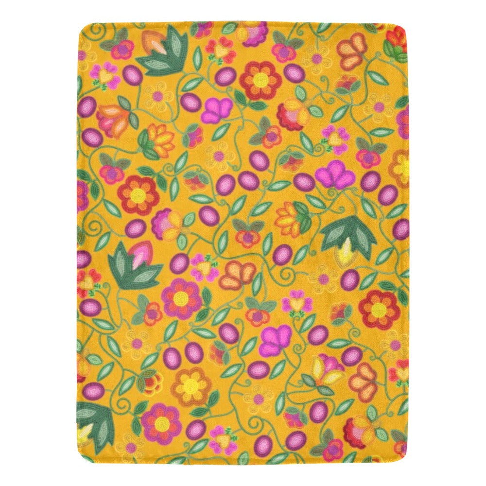 Boreal Bounty Yellow X-Large Micro Fleece Blanket