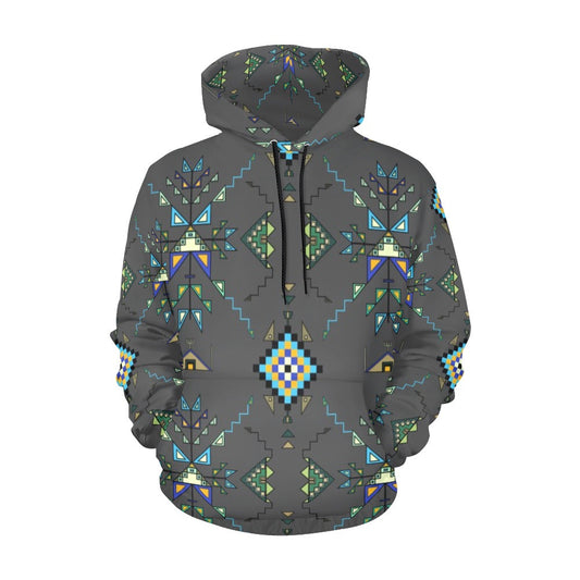 Bear Shield Gray Hoodie for Men