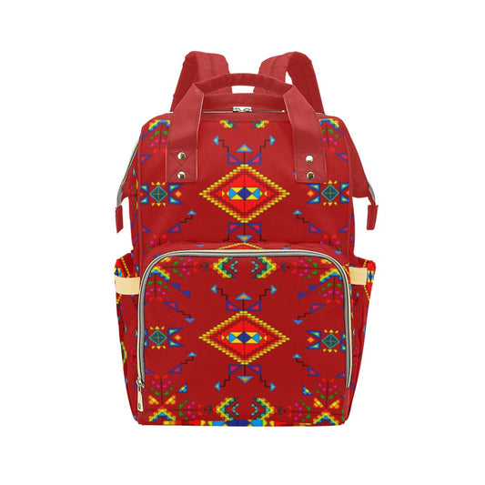 Buffalo Jump Red Multi-Function Diaper Backpack/Diaper Bag