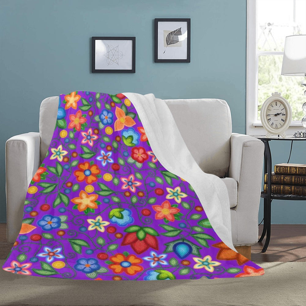 Morning Harmony Purple X-Large Micro Fleece Blanket