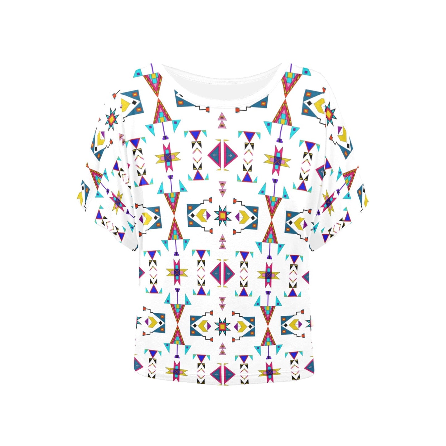 Enemy Territory White Women's Batwing-Sleeved Blouse T shirt