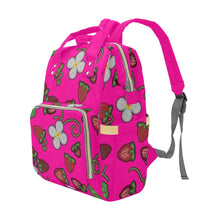 Load image into Gallery viewer, Strawberry Dreams Blush Multi-Function Diaper Backpack/Diaper Bag
