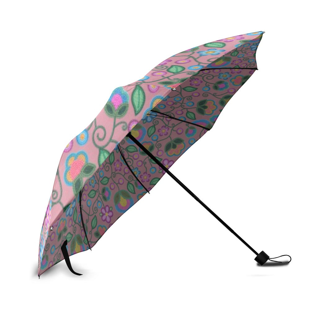 Turquoise Sunbeam Peach Foldable Umbrella (Model U01)
