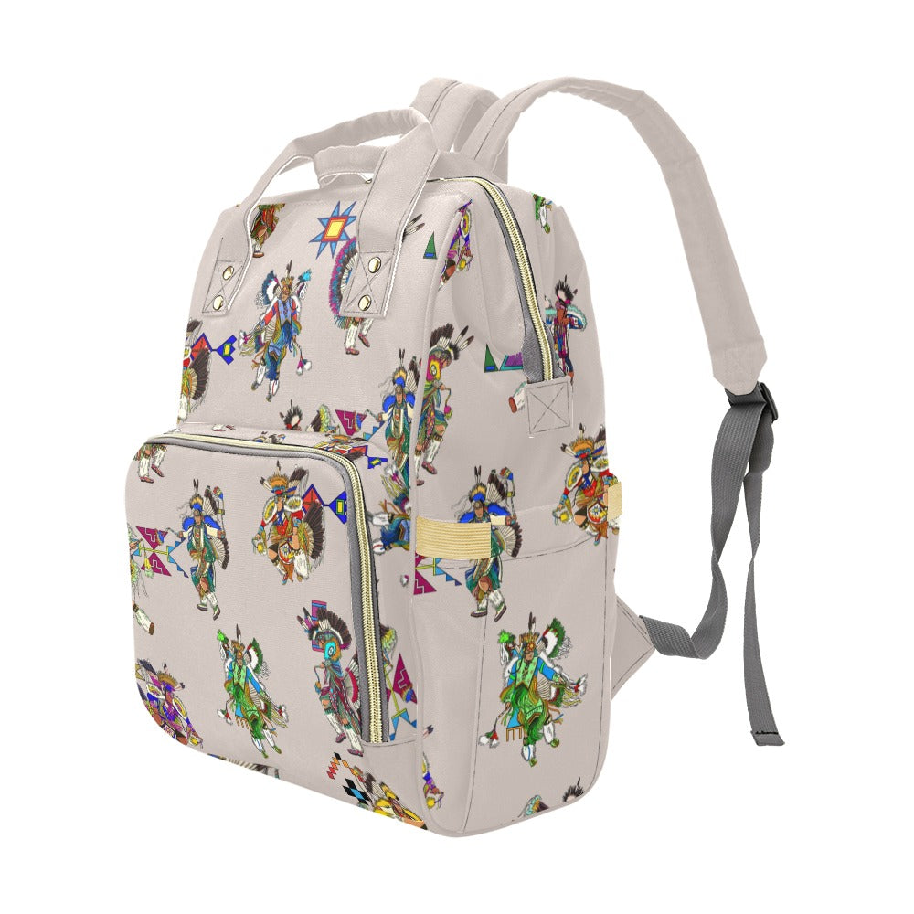 Men's Fancy Dancers Muslin Multi-Function Diaper Backpack