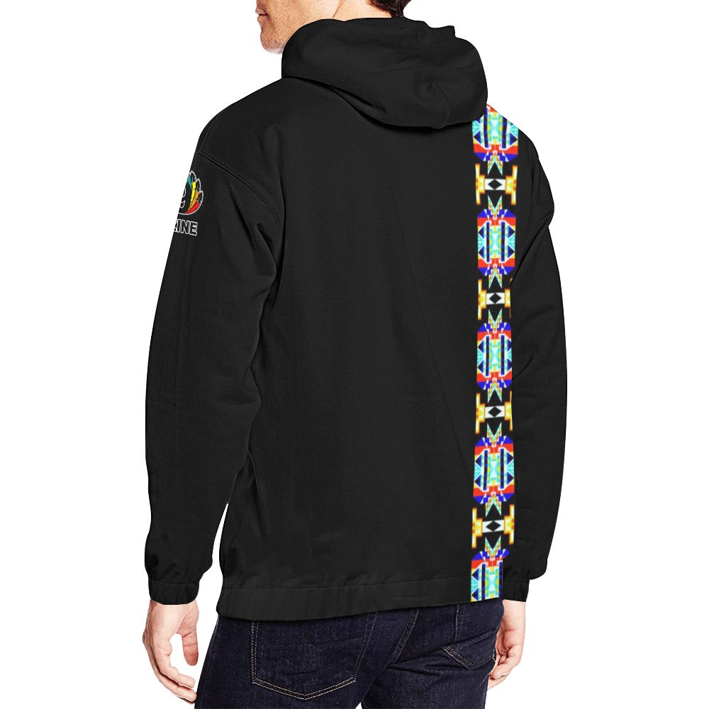 Black Blanket Strip II Hoodie for Men