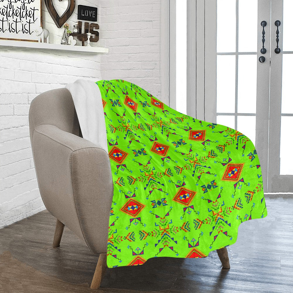 Buffalo Jump Neon Green Ultra-Soft Micro Fleece Blanket 40"x50"