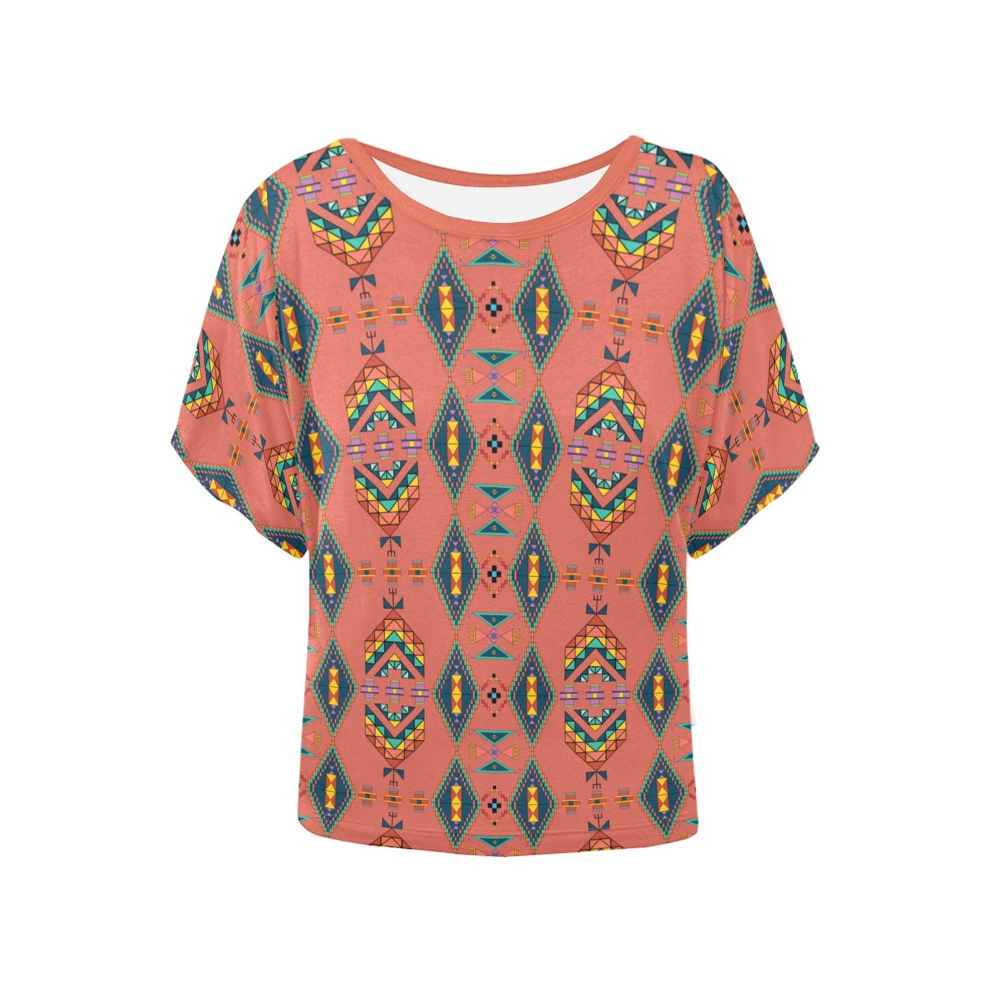 Travois Tipi Canyon Earth Women's Batwing-Sleeved Blouse T shirt