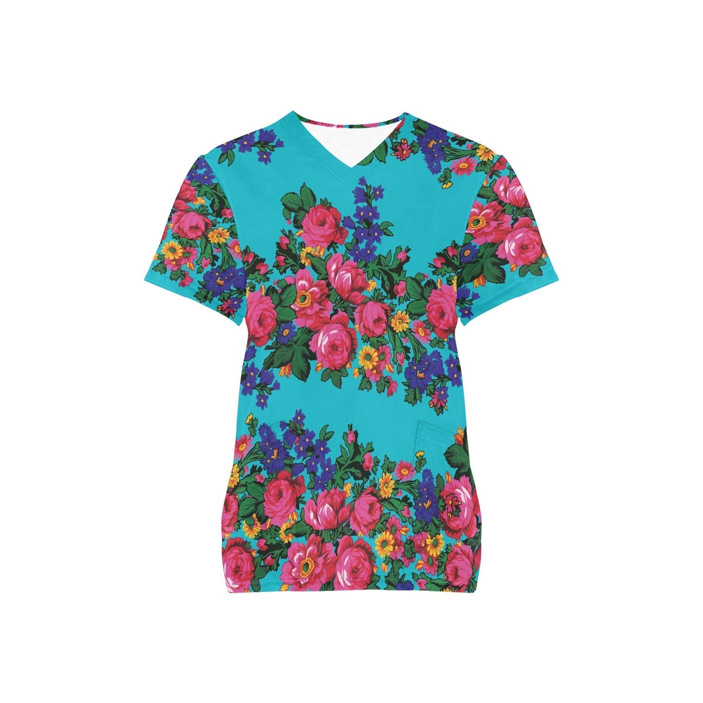 Kokum's Revenge Sky Scrub Top
