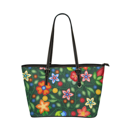 Morning Harmony Forest Leather Tote