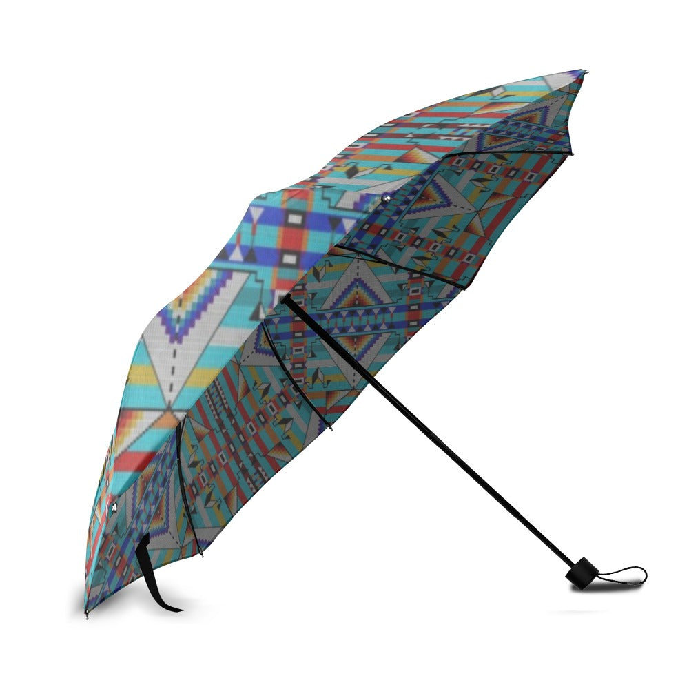 Medicine Blessing Turquoise Foldable Umbrella
