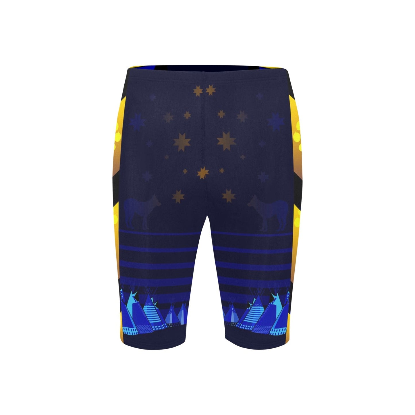 Wolf Star Men's Knee Length Swimming Trunks