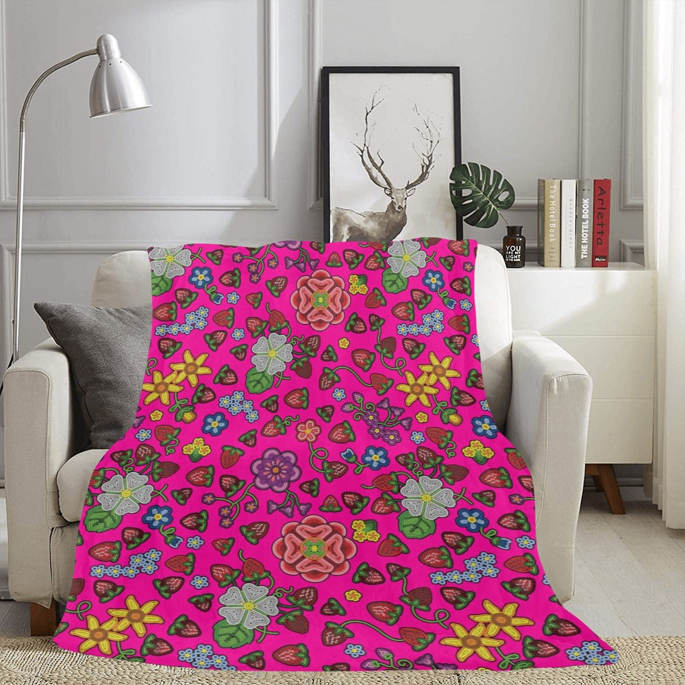 Berry Pop Blush X-Large Micro Fleece Blanket