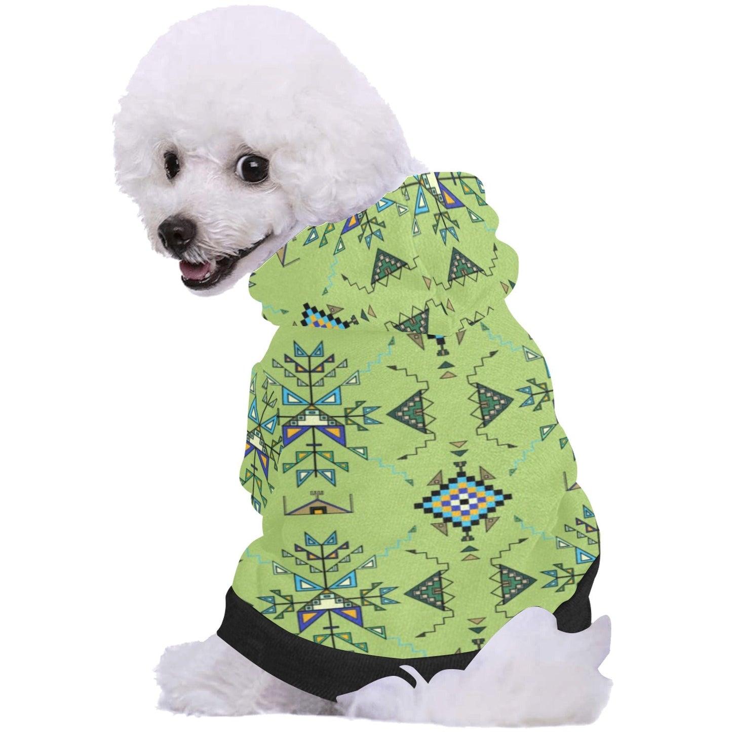 Bear Shield Green Pet Dog Hoodie