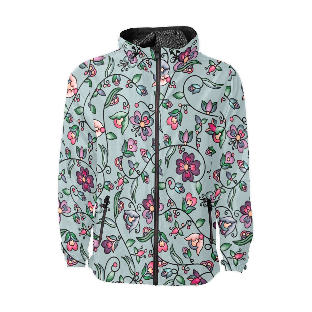 Amber Evening Garland Turquoise Men's Windbreaker