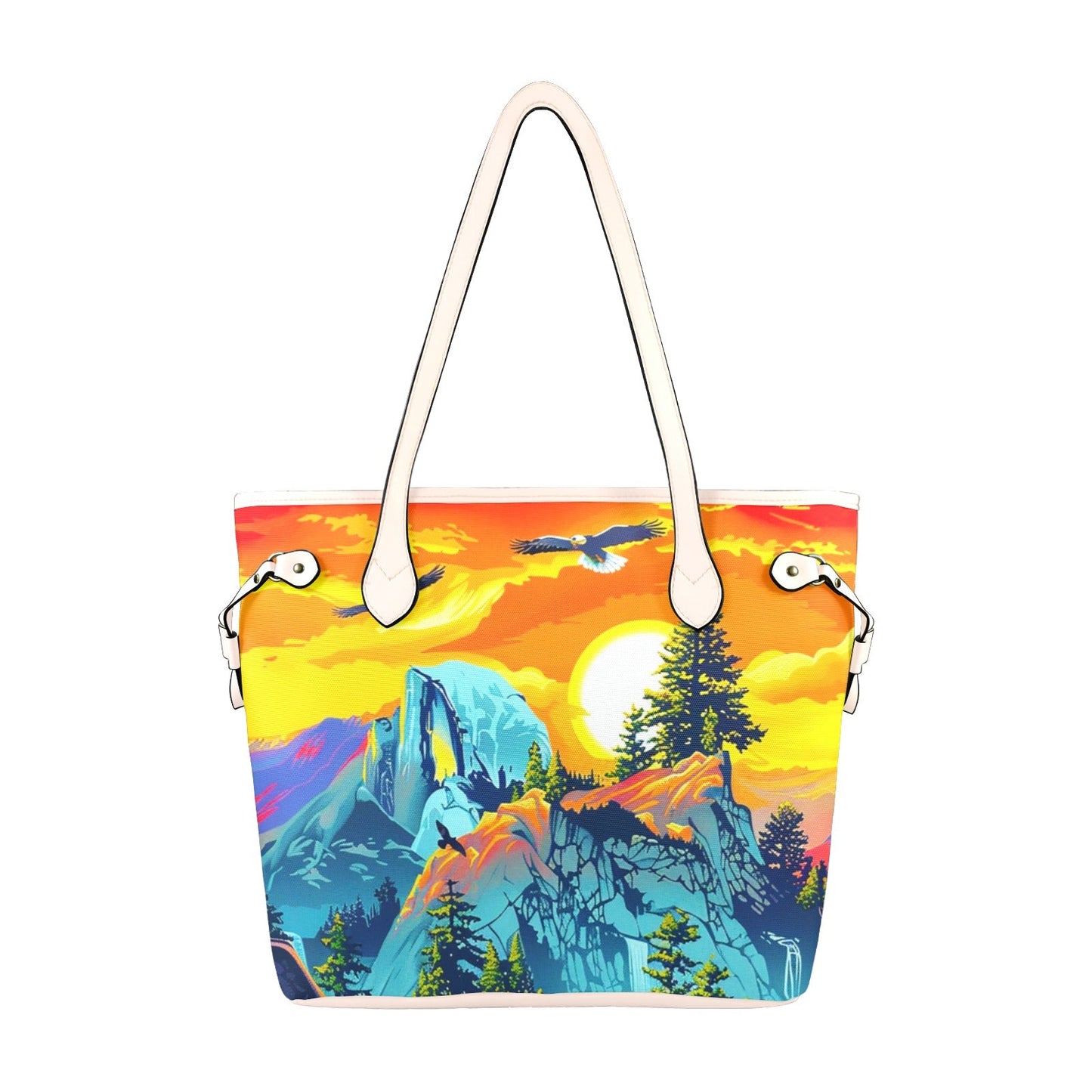 Cruising Eagles Clover Canvas Tote Bag