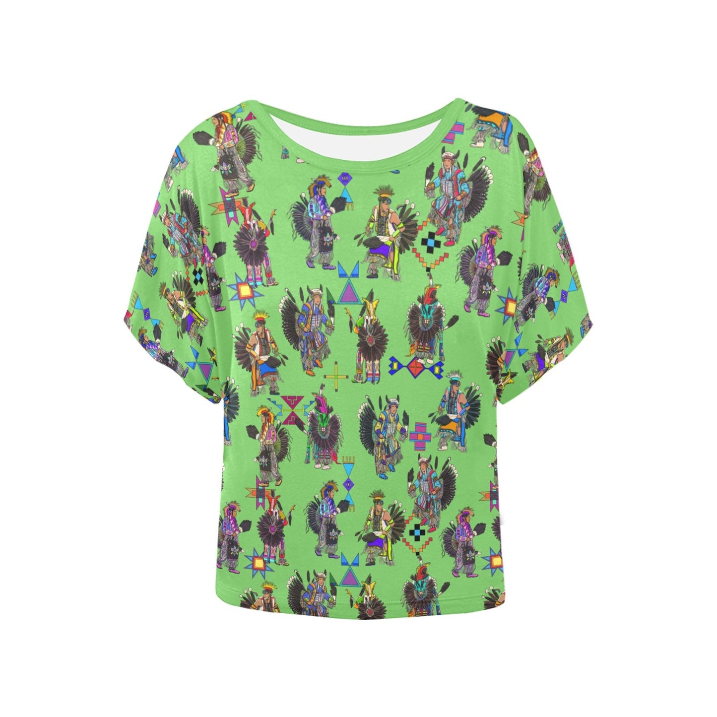 Men's Tradish Dancers Grass Women's Batwing-Sleeved Blouse T shirt