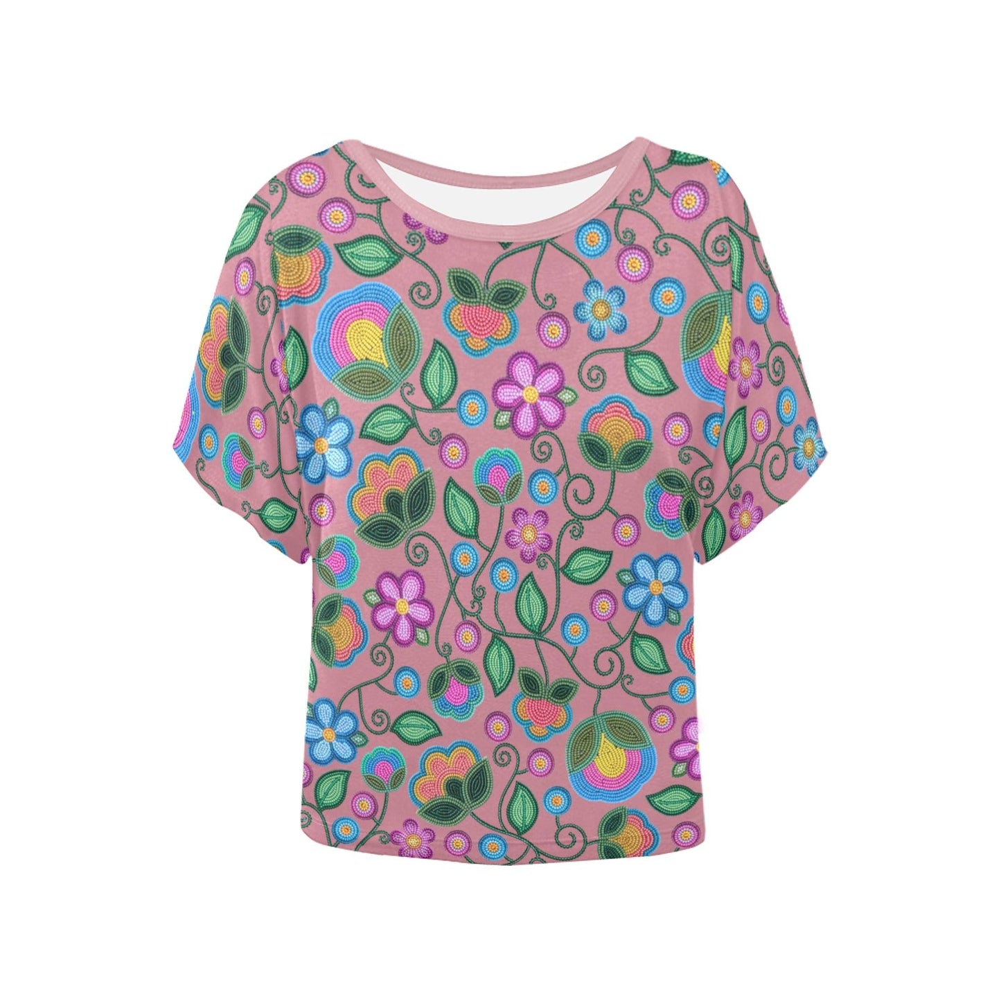 Turquoise Sunbeam Peach Batwing Blouse