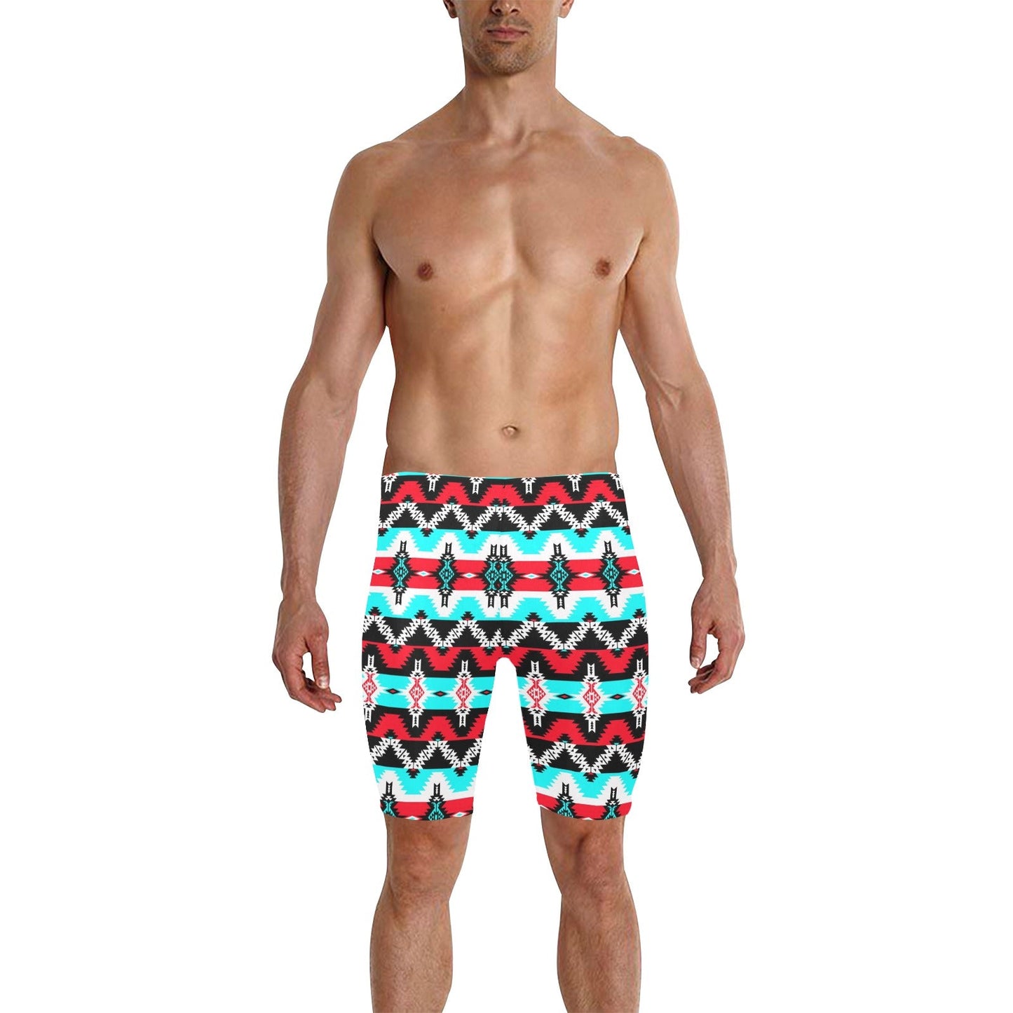 Two Spirit Dance Men's Knee Length Swimming Trunks