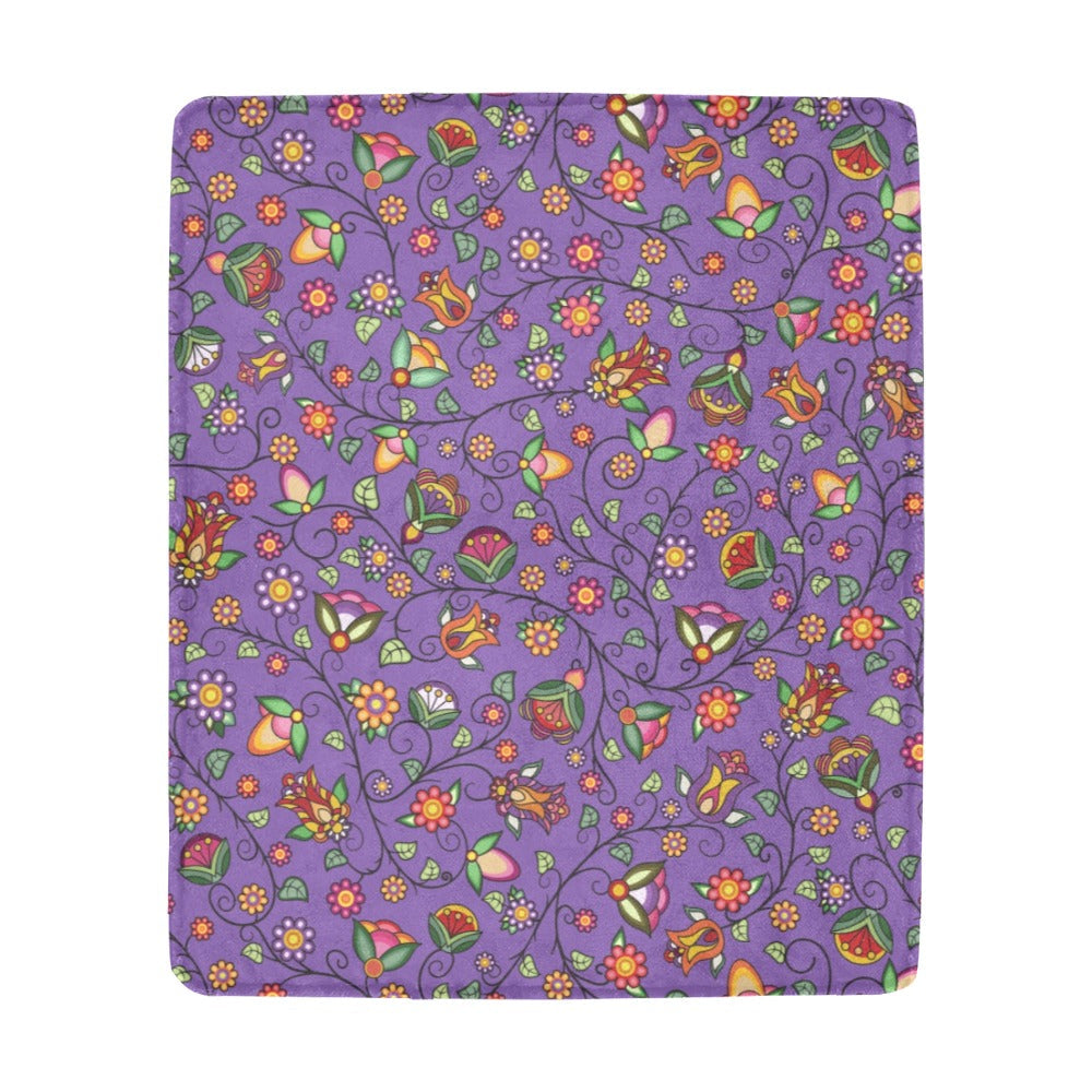 Heartbeat Petals Purple Ultra-Soft Micro Fleece Blanket 50"x60"