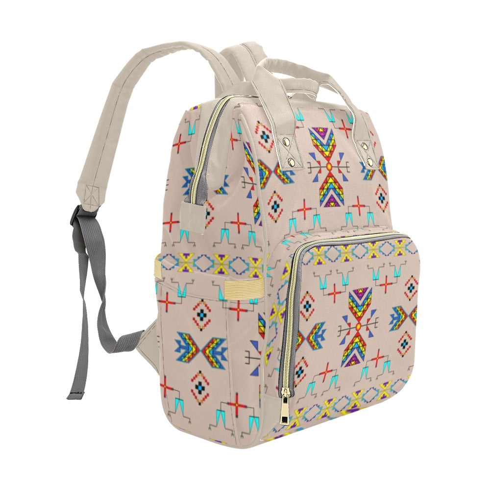 Rainy Chief Rainbow Taupe Multi-Function Diaper Backpack