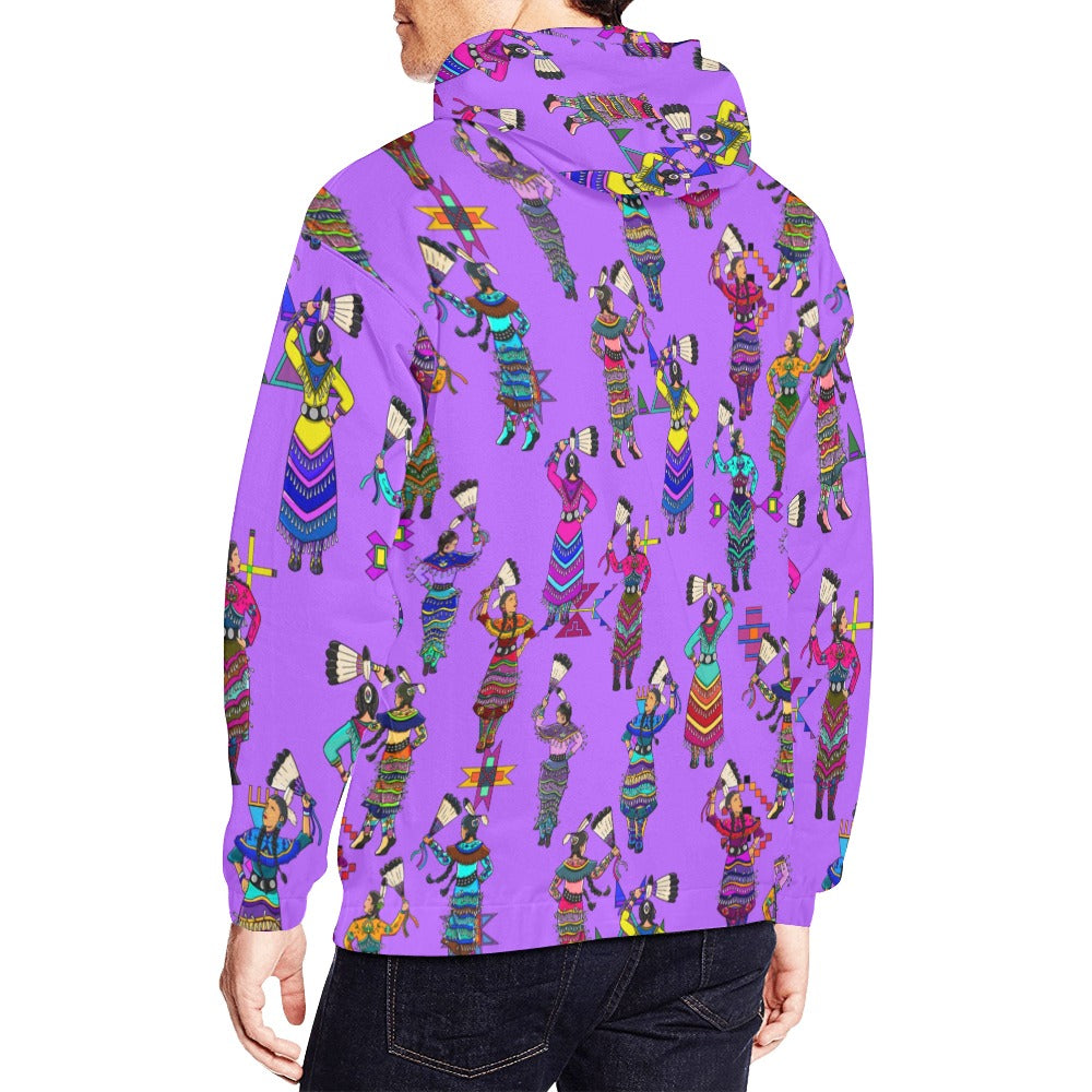 Women's Jingle Dancers Purple Hoodie for Men