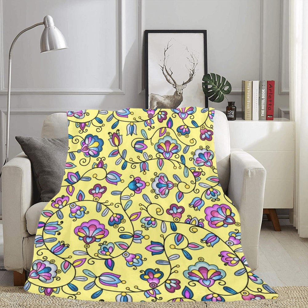 Autumn Bundle Blessing Yellow X-Large Micro Fleece Blanket