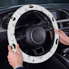 Load image into Gallery viewer, Ledger Dabbles White Steering Wheel Cover with Elastic Edge
