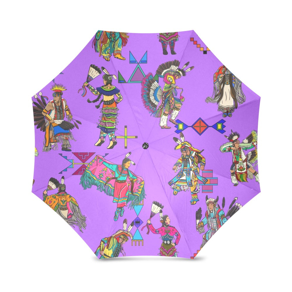 Grand Entry Dancers Purple Foldable Umbrella