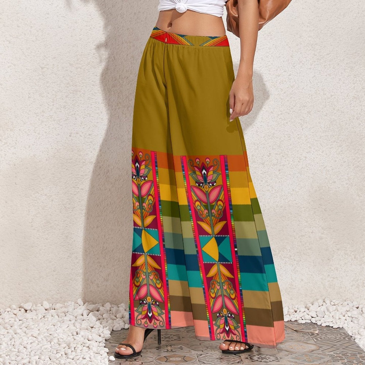 Ochre Glow Ribbon Pants