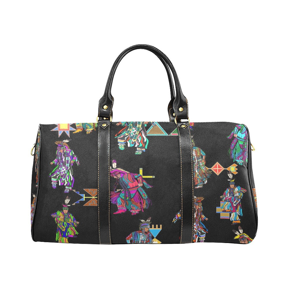 Men's Grass Dancers Black Large Travel Bag
