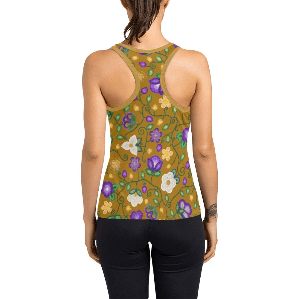 Midnight Moss Bloom Toffee Racerback Tank Top