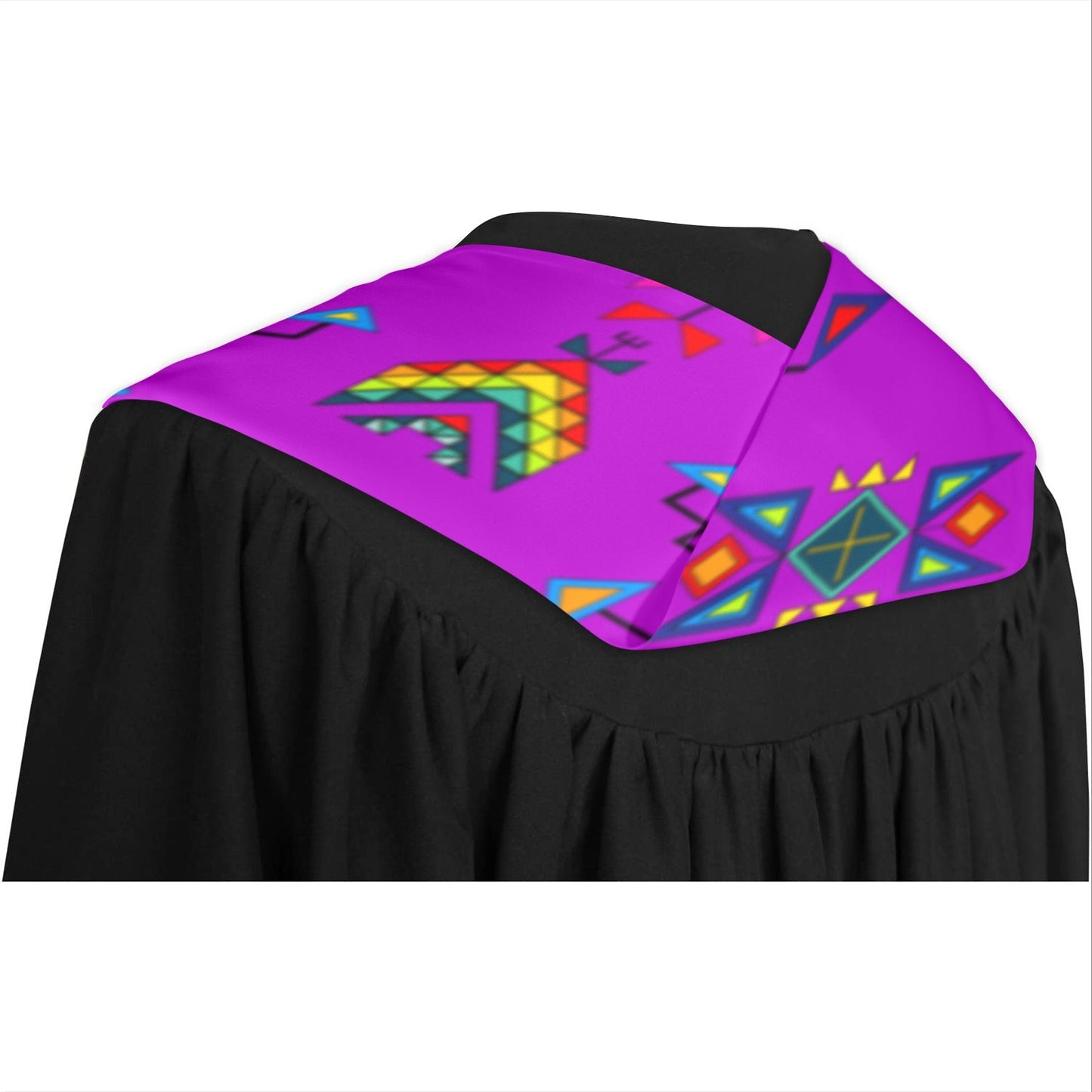 Buffalo Jump Purple Graduation Stole