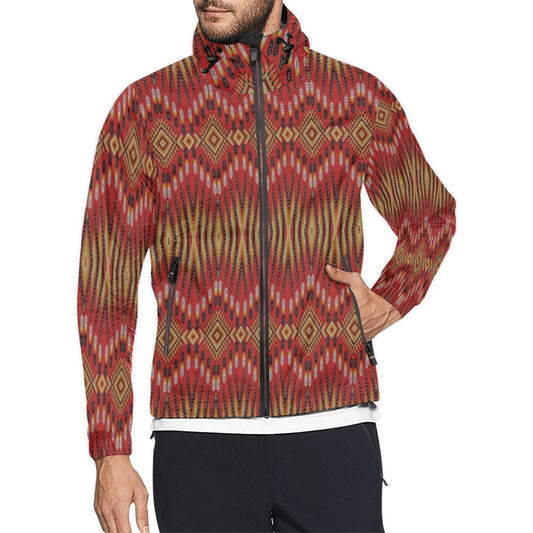 Fire Feather Red Men's Windbreaker