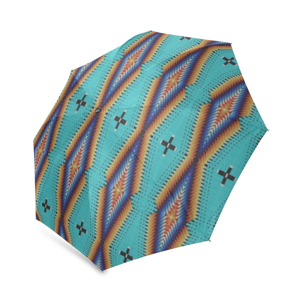 Diamond in the Bluff Turquoise Foldable Umbrella