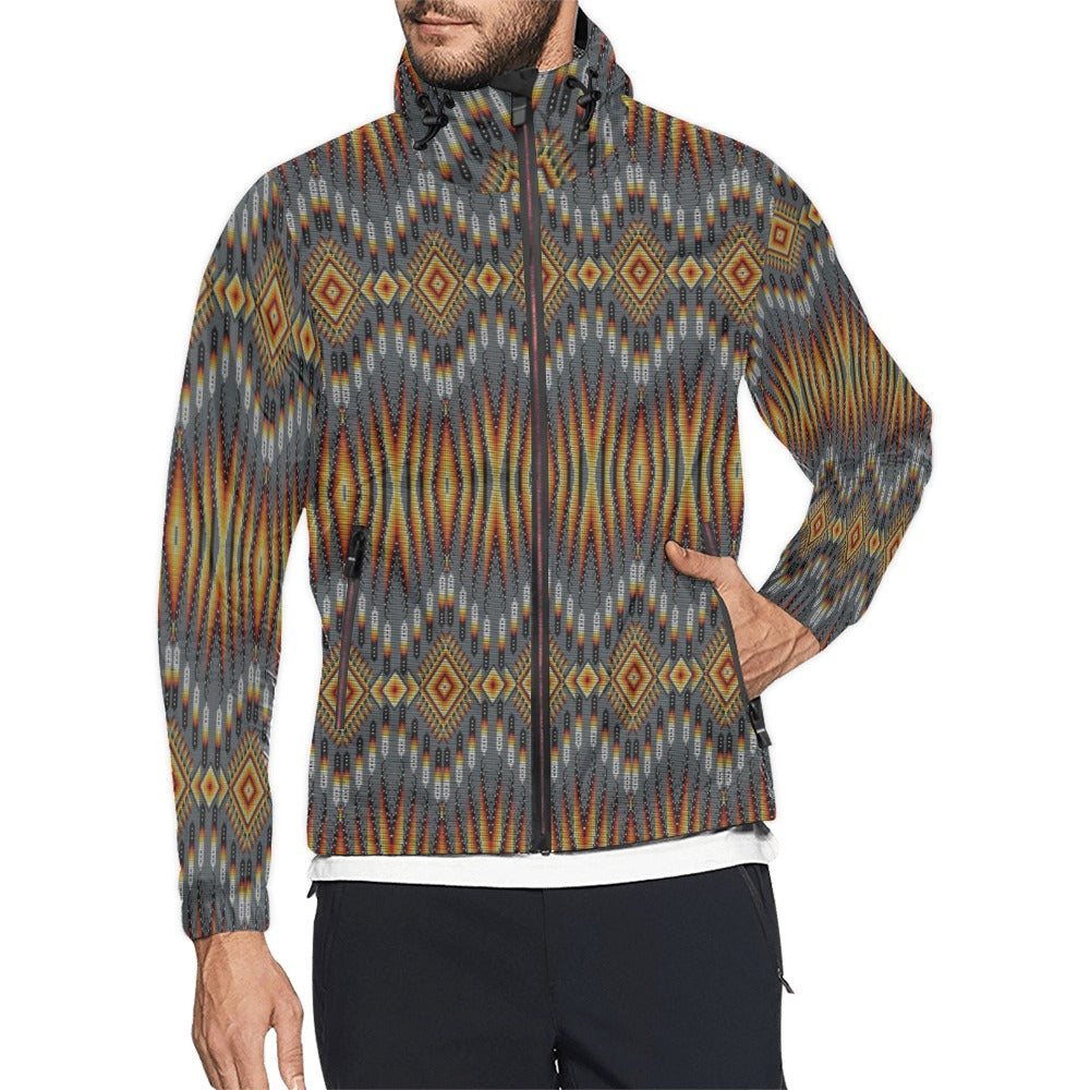 Fire Feather Grey Men's Windbreaker