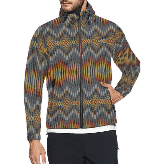 Fire Feather Grey Men's Windbreaker