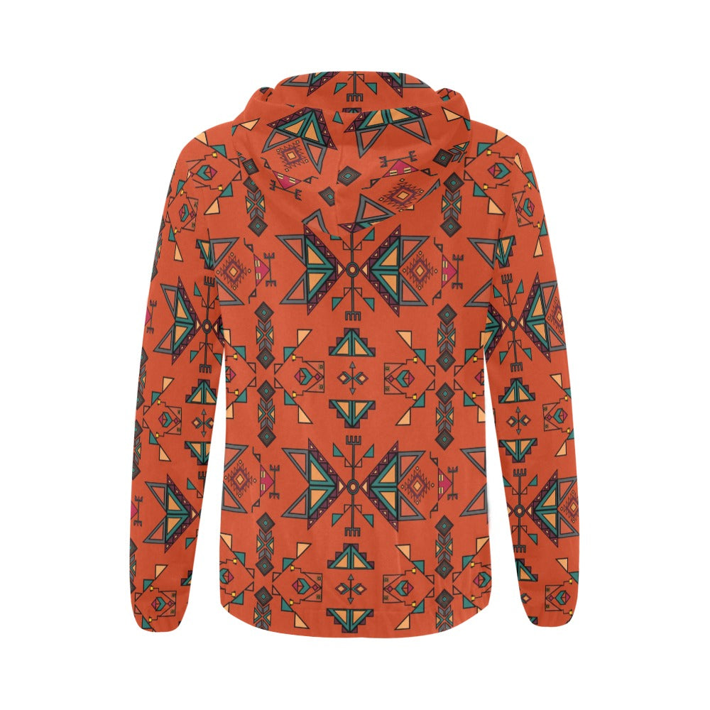 Arrow Dawn Orange Full Zip Hoodie for Women