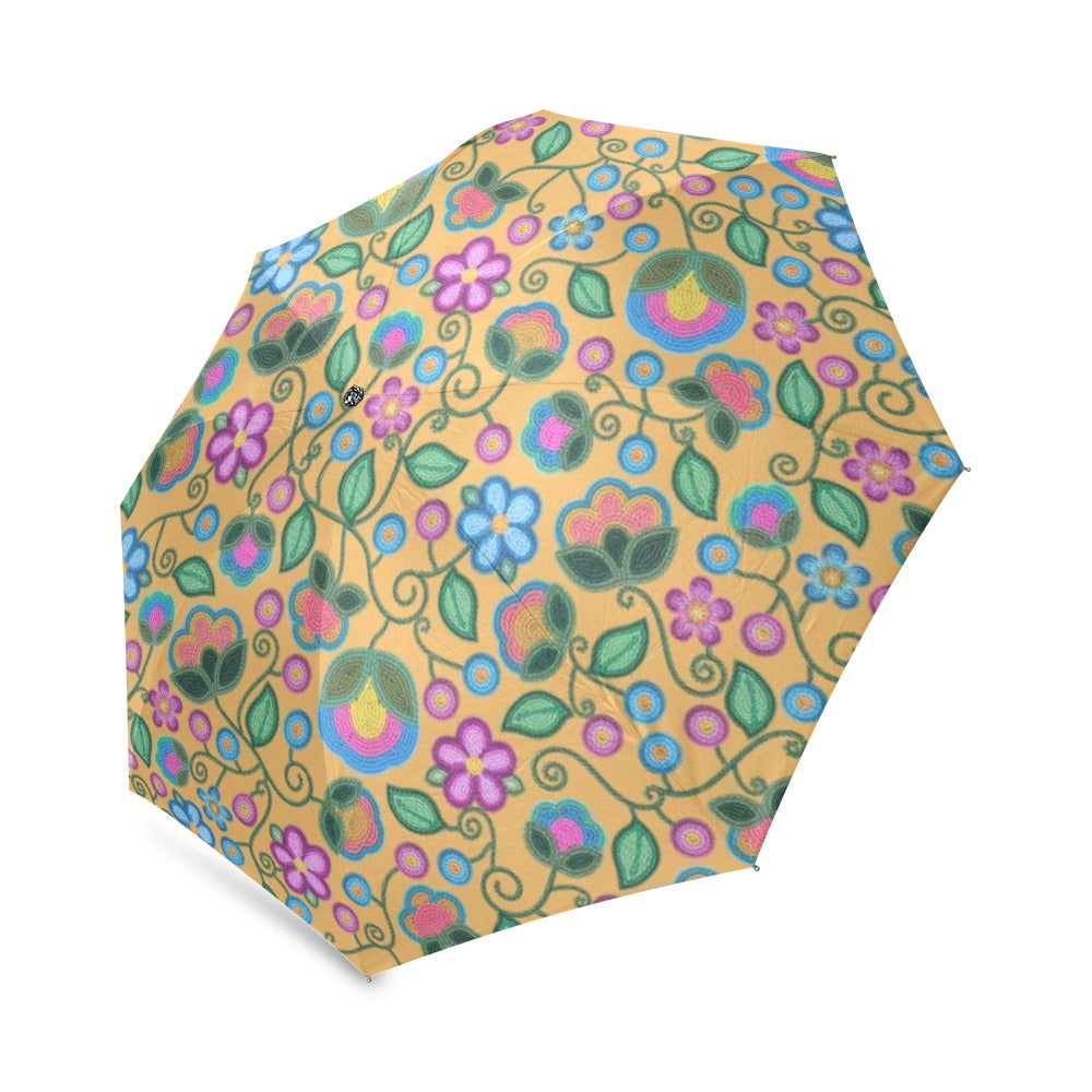 Turquoise Sunbeam Yellow Foldable Umbrella (Model U01)